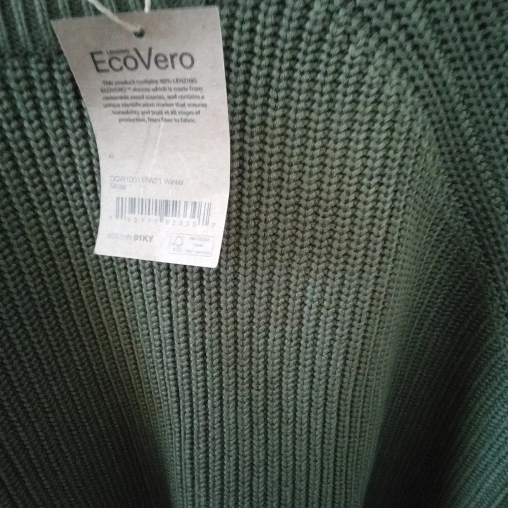 Women's Olive/Sage Green Shaker Sweater Size 4X - Picture 3 of 4